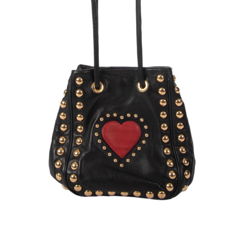 ISO - vintage moschino red wall heart bag with studs